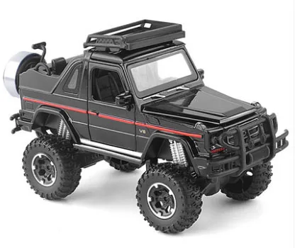 Высокая имитация 1:32 4x4 G63 AMG, большая модель внедорожного автомобиля из сплава с откидной спинкой, звуковой светильник, детская игрушка, игрушечный автомобиль - Цвет: Black