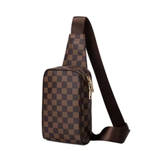 Классическая клетчатая дизайнерская роскошная женская сумка, Европейская и американская мода, дикая нагрудная сумка, высокое качество, искусственная кожа, сумка-мессенджер