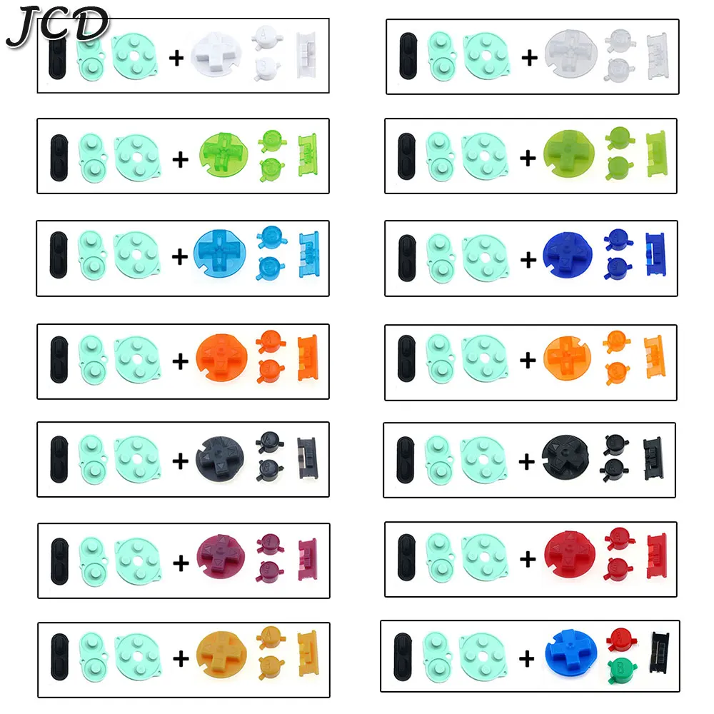 

JCD For Nintendo Game Boy Color Silicone Rubber Pad Conductive Button For GBC Power On Off Button AB Buttons D Pads