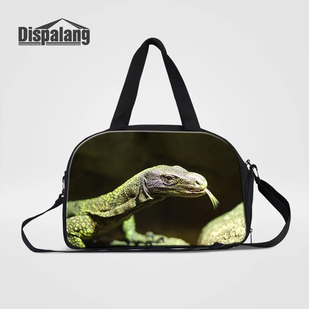 Travel Bag14 Men Weekender Shoulder Overnight Duffle Travel Bags Animal Lizard Printed Student Clothes Hand Messenger Luggage Duffel Handbags - Цвет: Travel Bag14