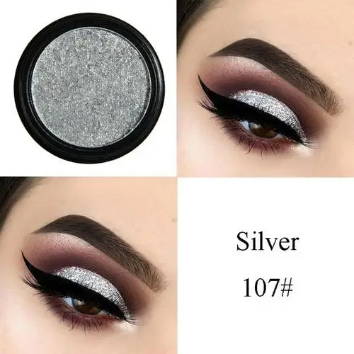 7 Silver 24 Цвета Пигмент блестящие тени для век портативные натуральные тени для век Косметическая Палетка тени для век TSLM2 - Цвет: 7 Silver