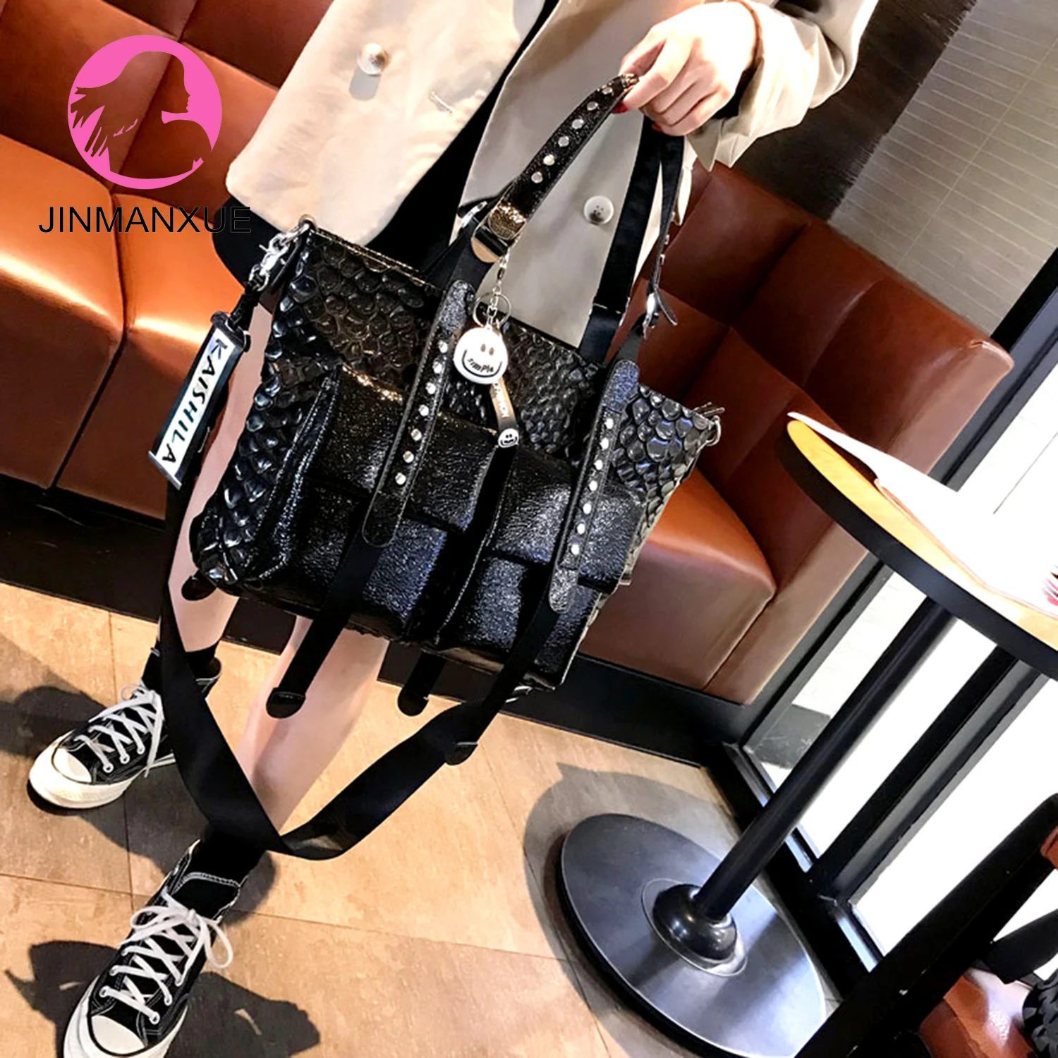 

Vintage Women Crossbody Bag Crocodile Pattern Designers Luxury Shoulder Bags Female Top-handle Bag Fashion Leather Handbags Tote