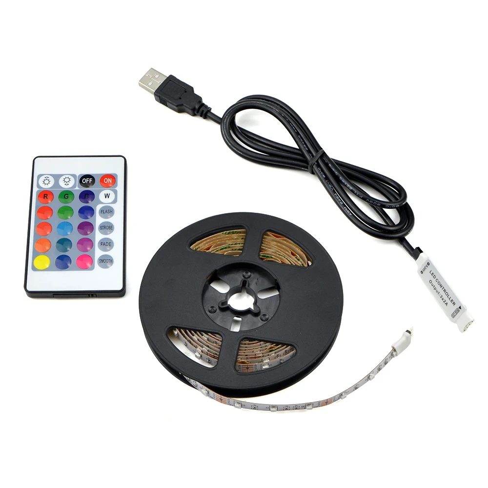 Светодиодная лента 2835 RGB водонепроницаемая 5 в постоянного тока USB светодиодная