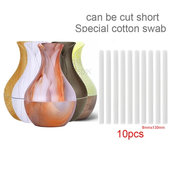

10 Pieces 8mm*130mm Humidifiers Filters Cotton Swab for USB Air Ultrasonic Humidifier Aroma Diffuser Replace Parts Can Be Cut