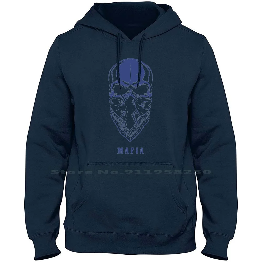 

Mafia Skull Men Women Hoodie Pullover Sweater 6XL Big Size Cotton Skull Skill House Agent Home Ill Me