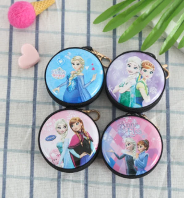 Frozen Анна Эльза Новая мода reative жесть Zero кошелек сумка для хранения гарнитуры хранения Мини жестяная коробка круглый - Цвет: Frozen