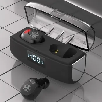 

Wireless Earphones Bluetooth V5.0 TWS Wireless Bluetooth Headphones LED Display With 1200mAh Power Bank Headsets With Microphone