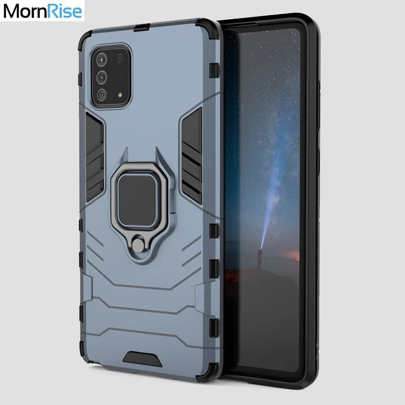 Hybrid Rugged Armor For Samsung A91 / M80S Note 10 lite Case Kickstand With Metal Finger Ring Shock Proof Cover Phone Cases | Мобильные