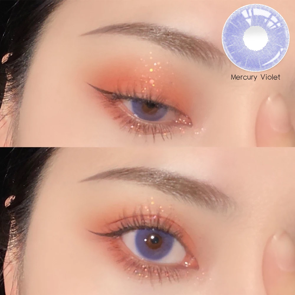 OVOLOOK 2pcs/пара красивых линзы контактные Цвет ed для глаз фиолетовый объектив