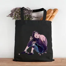 Tokyo Ghoul Series Print Shopping  Bag Unisex Tote Bags Shopping Bag Shoulder Bag Reuse Foldable Kawaii  Canvas Tote Bag