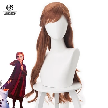 

ROLECOS Anime Anna Cosplay Hair Long 70cm Brown Wave Women Hair Heat Resistant Synthetic Cosplay Headwear