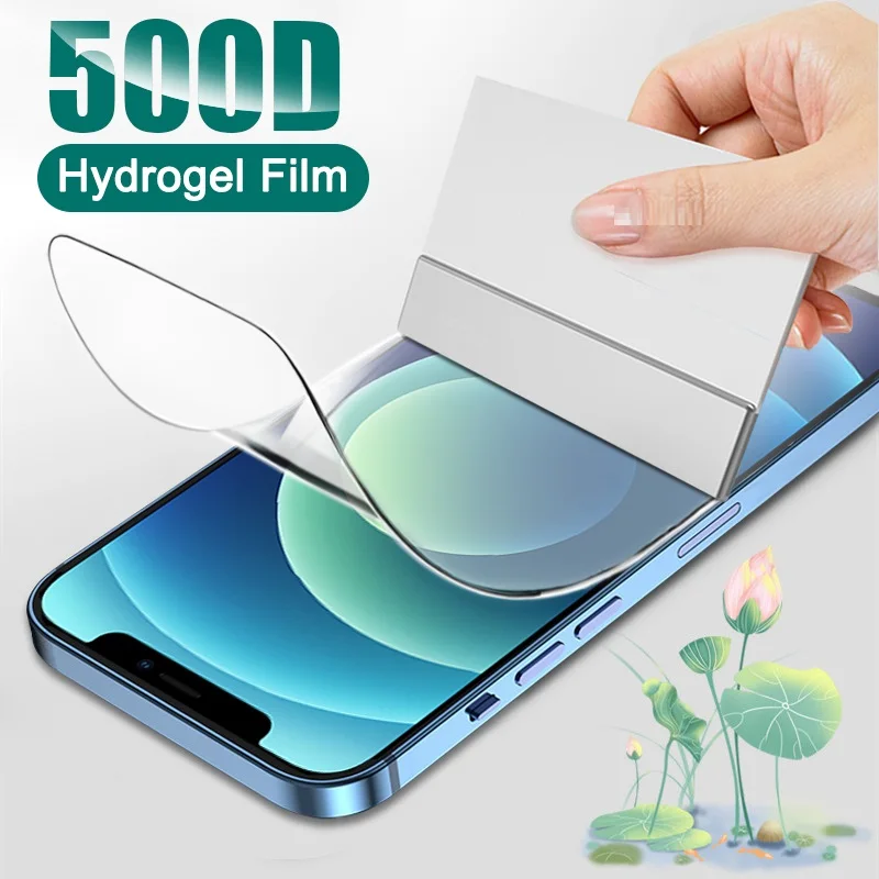 Гидрогелевая пленка 9D для Apple защитная экрана 11 12 13 mini Pro Max X XS XR iphone 7 8 6 6S Plus