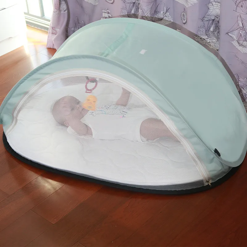 Mother & Kids Baby Furniture Baby Cribs New Convenient Newborn Folding Bed Mosquito Repellent Dust-Proof breathable Baby Shaker02