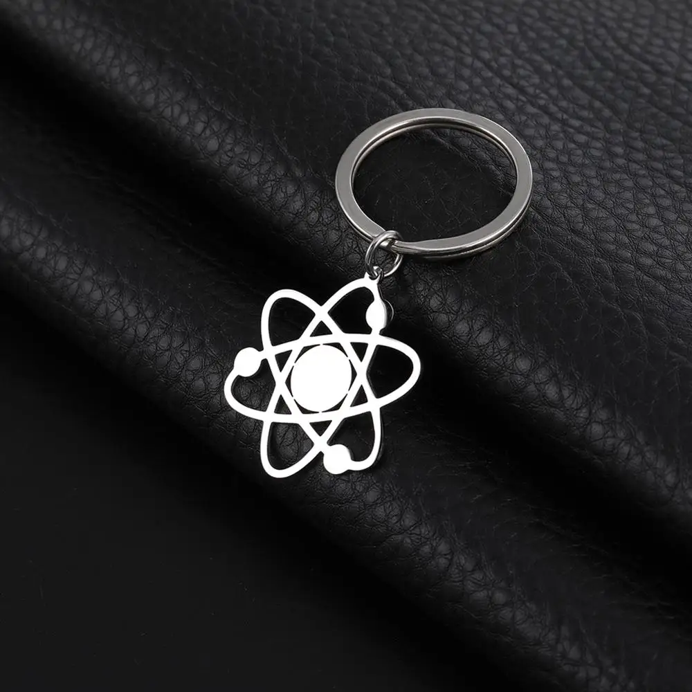 Брелок My Shape из нержавеющей стали цепь для ключей Chemistry Atom 316L Геометрическая