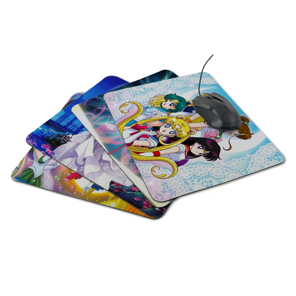 Распродажа! Популярные 1 шт. коврик для мыши Sailor Moon, коврик для игровой пк, противоскользящий мышь, коврик для оптики/мышь с трекболом