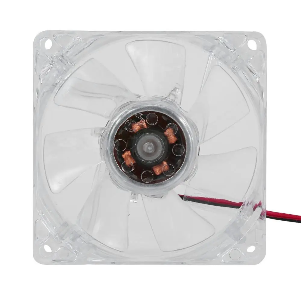 Computer Fan 4 LED 80mm 8025 8cm Silent PC Computer Case Cooler Cooling Fan Mod Blue and Colorful light In