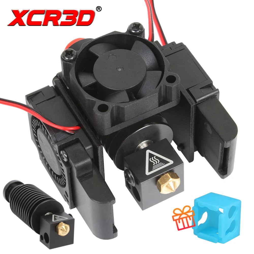 XCR 3D Printer All Metal V6 Hotend Kit Bowden Direct Wade Extruder for E3D Volcano Cooling Fan Bracket Heatsink Filament 1.75mm xcr 3d printer parts 2in1 out hotend extruder fan mounting bracket 12v 24v dc 3010mm cooling fan holder external base extension