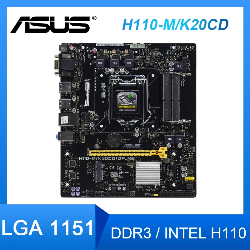 ASUS H110 M/K20CD/DP_ MB LGA 1151 Motherboard DDR4 Intel H110