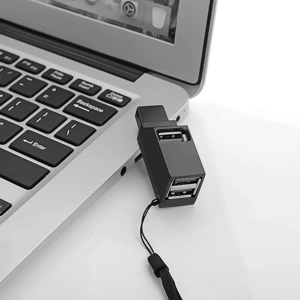 Kebidu мини 3 порта USB 3,0 разветвитель концентратор высокоскоростной передачи данных сплиттер коробка адаптер для ПК ноутбук MacBook