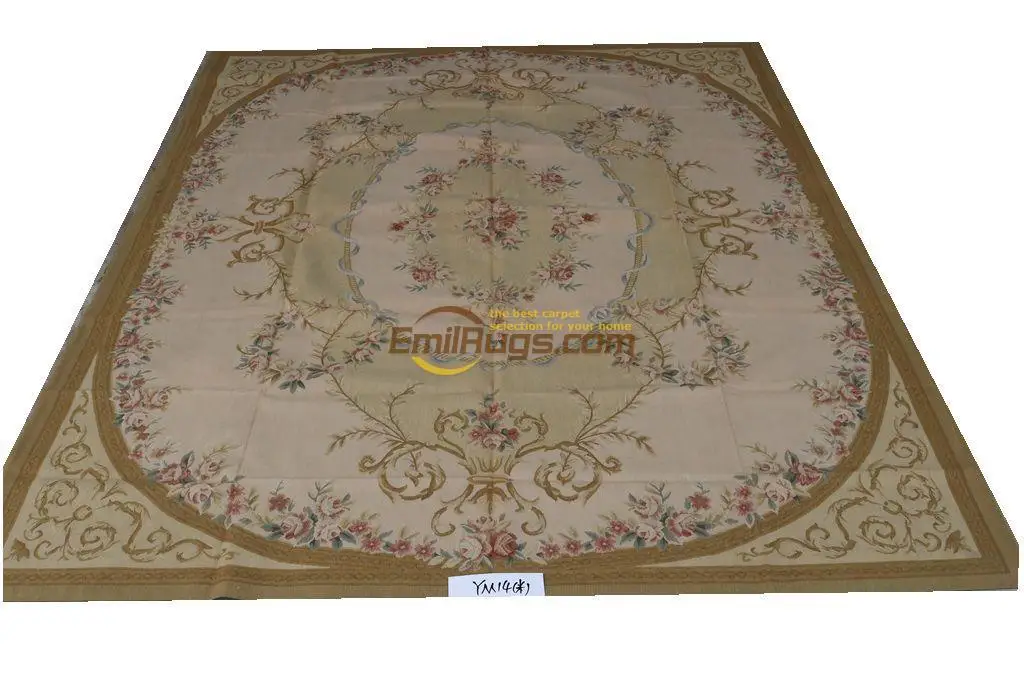 handmade aubusson carpet living room 244CMX305CM 8 'X 10' YM14gc156aubyg6