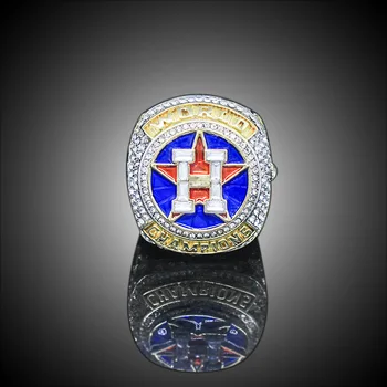 

Fashion Crystal Baseball Star 2018 Houston Championship Ring Jewelry Stick Fan Collection Memorial Diamond Ring