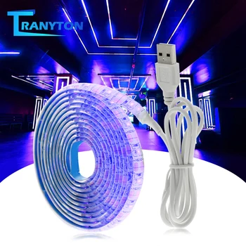 

UV LED Strip Light 5V DC 2835 0.5M 1M 2M Waterproof Purple Ribbon Ultraviolet USB Rope Tape for DJ Fluorescence