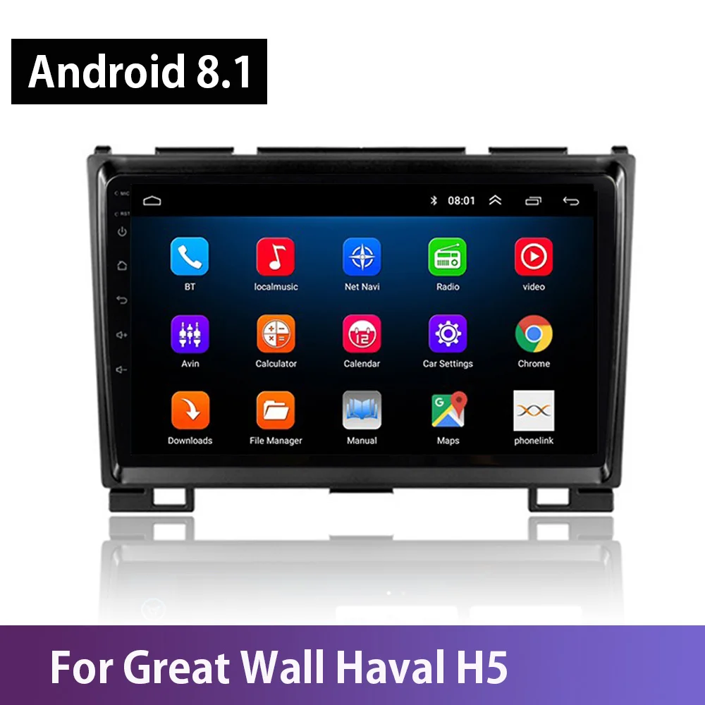 Android 8 1 автомобильный Радио мультимедийный видео плеер Navi GPS для Haval Hover Great Wall H5 H3