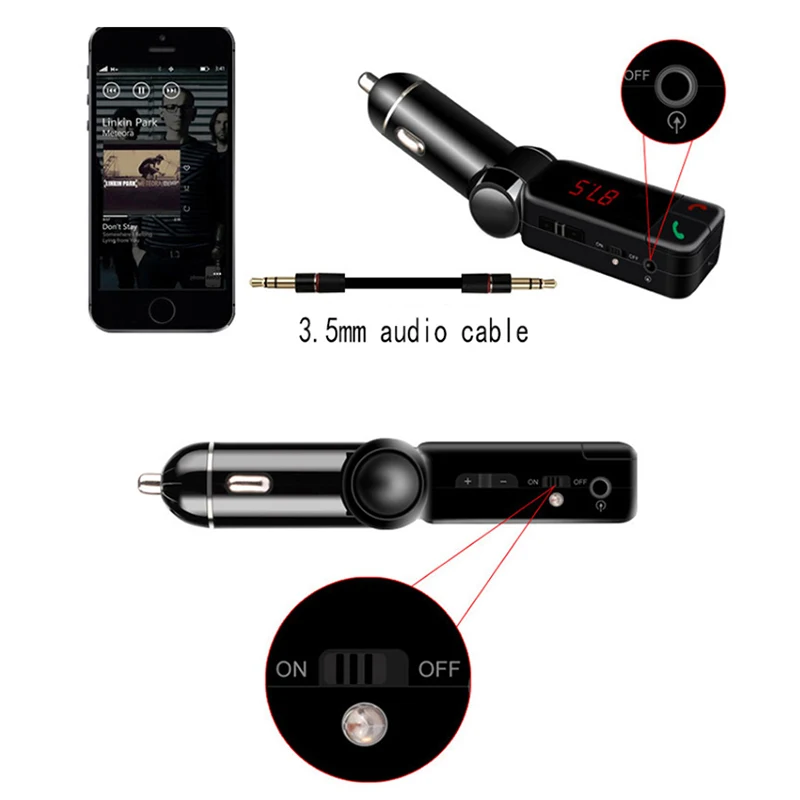 Bluetooth fm-передатчик Беспроводной MP3 плеер Автомобильный Комплект двойной USB зарядное устройство для универсальных телефонов B99