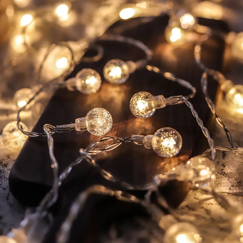 Tanie Girlanda Led łańcuchy świetlne Gypsophila kula kąpielowa lampa oświetlenie świąteczne