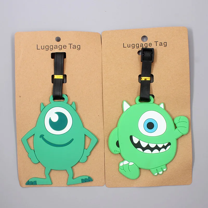 

Cartoon Mike Panda Animals Luggage Tag Travel Accessories Silicone Suitcase ID Addres Holder Baggage Boarding Tag Portable Label