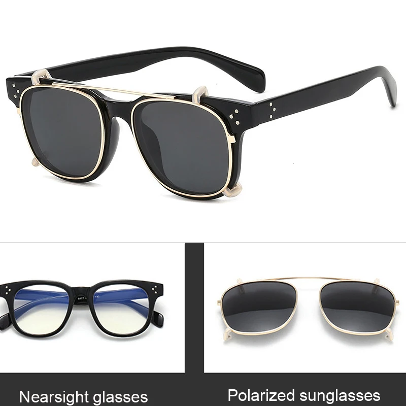 

Sunglasses Clip On Retro Square Optical Glasses Frames Men Women Trending Styles Optical Fashion Myopia Glasses Frame