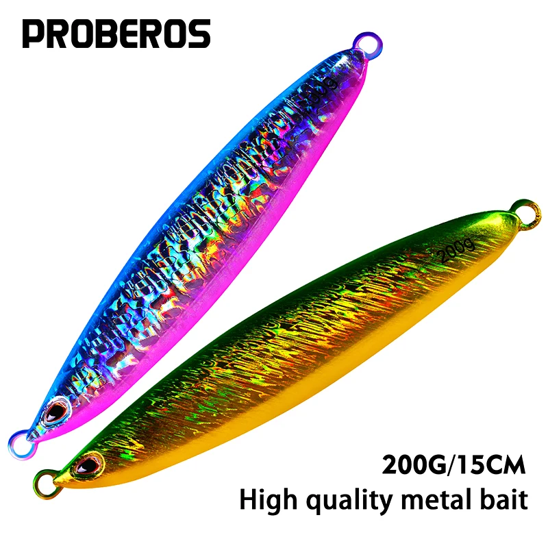 

7PC Metal Fishing Baits 200G Fish Jigging Fishing Lures without Hooks Scale Fishing Tackle Artificial Hard Lures Baits
