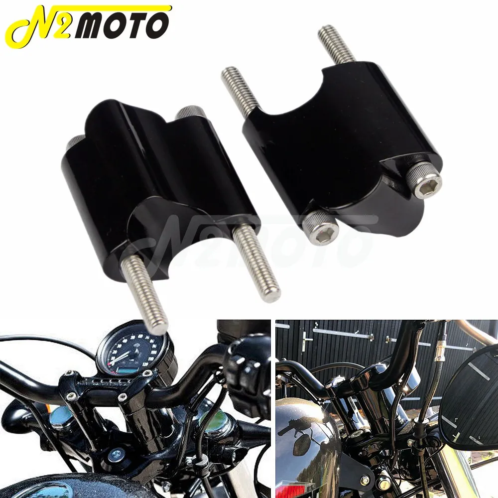 Elevador de manillar de 2 para Harley Sportster, XL1200X XL 1200 48 CNC, Kit de extensión de bloque de elevación de barra de 1, 2010-2017
