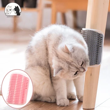 

Pet Brush Cat Self Groomer Wall Brush Corner Comb Placed Cat Scratch Itching Scratch Itching Pet Cat Massage Catnip Wall Brush