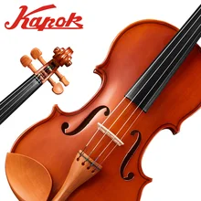 Kapok скрипка V008, скрипка из массива дерева ручной работы, блеск высококачественной скрипки, скрипка ручной работы, чехол с скрипой, канифоль с бантом