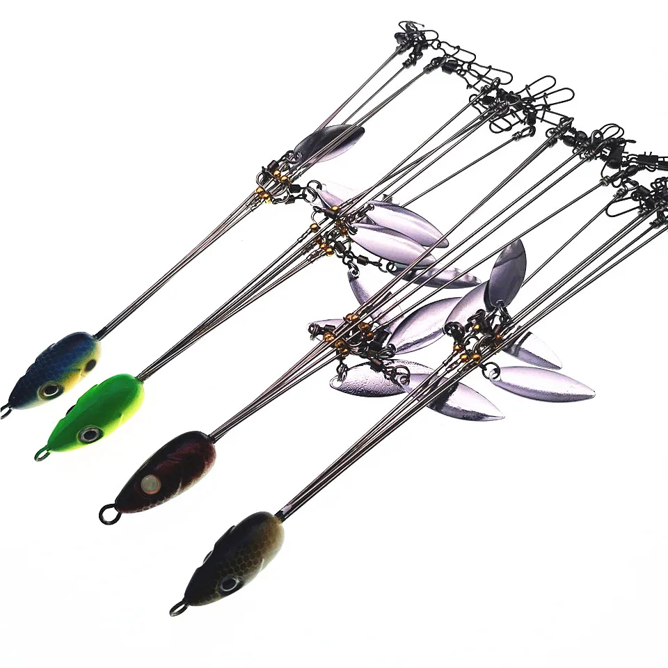  SWOLFY 4PCS Umbrella Fishing lure Rig 5 Arms Alabama Rig Head Swimming Bait Bass Fishing Group Lure