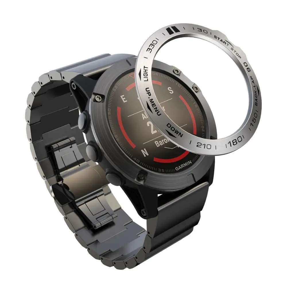B4 Металлический Чехол-рамка для Garmin Fenix 5/5X/3, Смарт-часы с циферблатом и кольцом, Стильный чехол, клейкая крышка, защита от царапин, кольцо - Цвет: B4