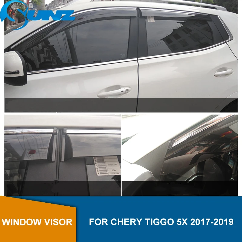 

Car Side Window Deflectors For Chery Tiggo 5X 2017 2018 2019 Window Visor Vent Shades Sun Rain Deflector Guards SUNZ