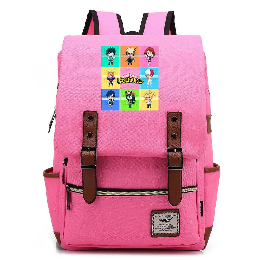 My Hero Academy элегантные брезентовые школьные рюкзаки Bookbag аниме женский милый рюкзак большой дорожный рюкзак мужской нейлоновый рюкзак для ноутбука - Цвет: 8