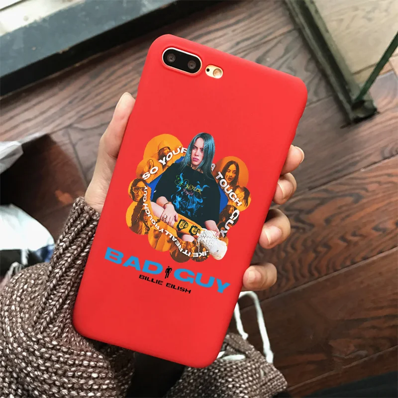 Billie eilish Мягкий силиконовый чехол для телефонов ярких цветов Чехол для iPhone X XR XS MAX 6 7 8 plus 6s для Apple лучший дизайн корпуса