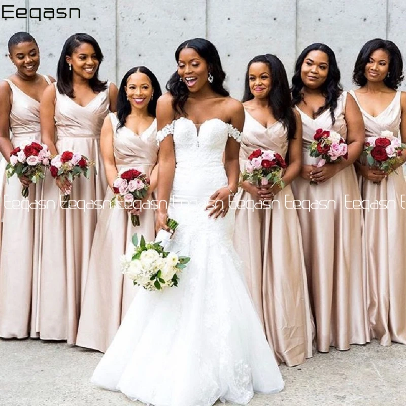 Bridesmaid Dress 2020 Floor Length Wedding Party Gowns Satin Long Formal Bridesmaid Dresses Cheap Plus Size Bridesmaid Dress 2020 Floor Length Wedding Party Gowns Satin Long Formal Bridesmaid Dresses Cheap Plus Size