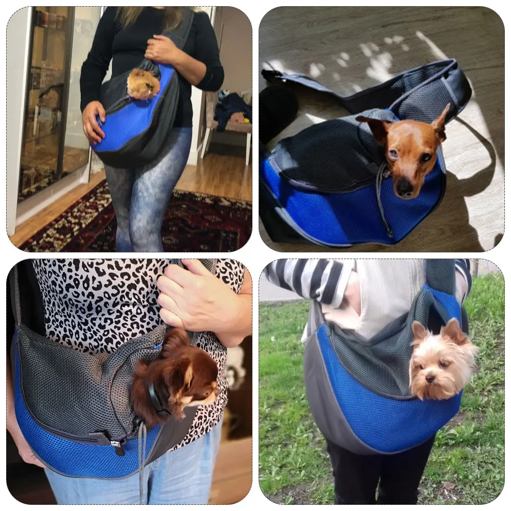 Pet Puppy Carrier Открытый Путешествия собака сумка сетка Оксфорд один комфорт Слинг Сумка