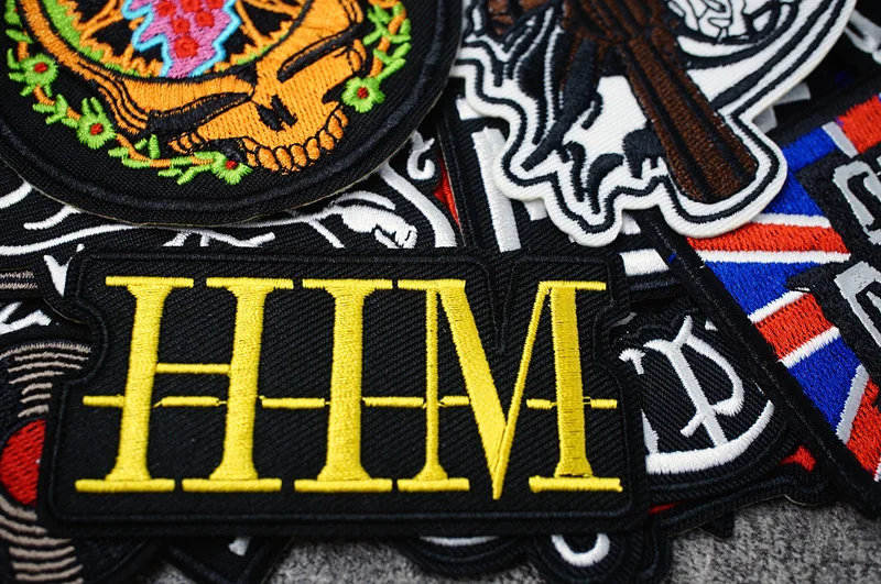 Band Patches Embroidery Applique Clothes Ironing Sewing Supplies Decorative Badges ROCK MUSIC