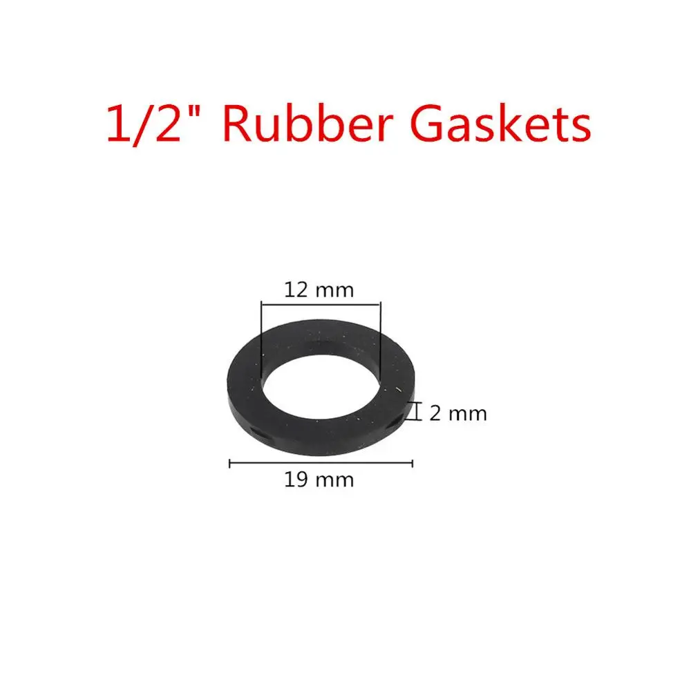 10 шт. 1/" 3/4" плоский резиновый уплотнитель уплотнительное кольцо шайба водопроводный кран шланг шайба уплотнительные кольца черный - Цвет: 1I2 inch