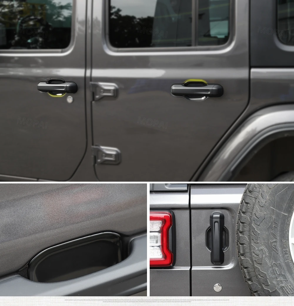 BAWA Стайлинг молдинги для Jeep Wrangler JL+ Автомобильная Передняя Задняя дверная ручка декоративная крышка для Jeep Wrangler JL