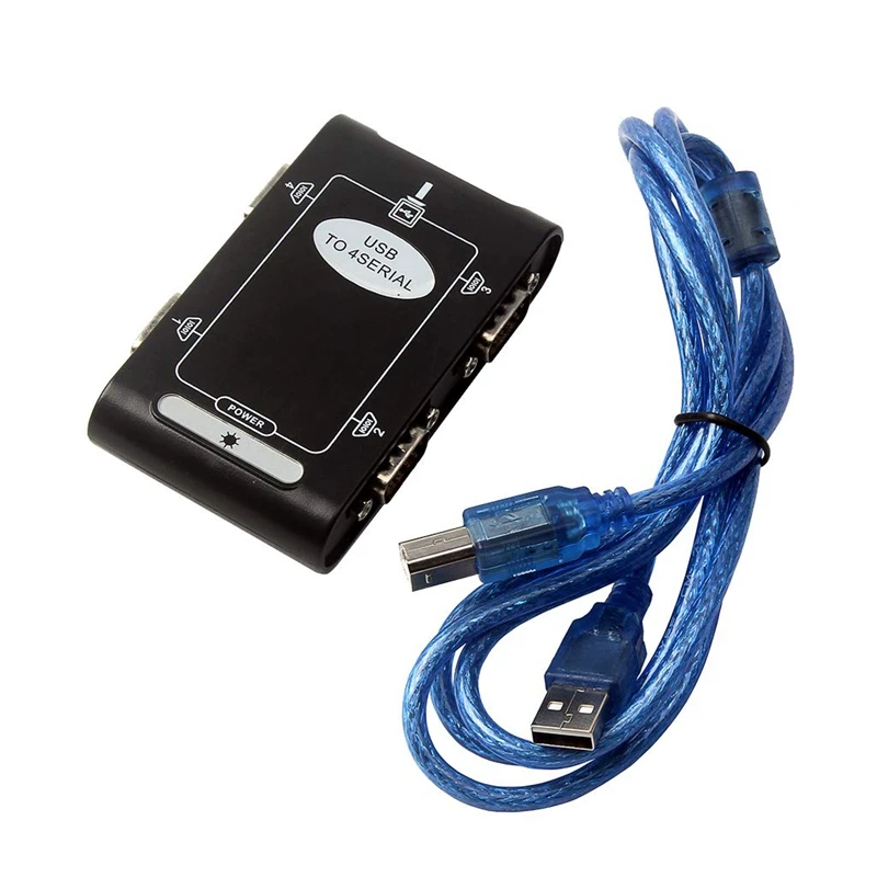 4 порта RS232 к USB 2,0 адаптер USB Последовательный DB9 COM конвертер контроллер карты