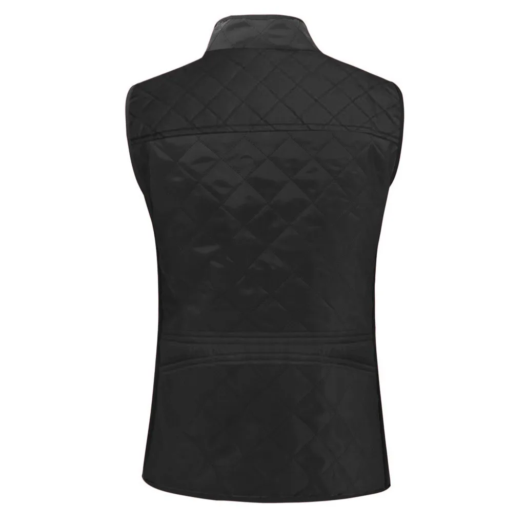 Jaycosin 2019 Winter Warm Casual Leisure Waistcoat Coat Women Thick Solid Color Jackets Comfortable Sleeveless Jacket Coat 31#4