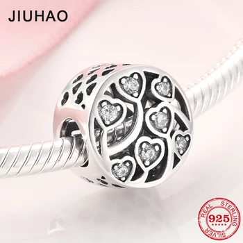 

Love Sprouting Heart Clear CZ High quality 925 Sterling Silver Accessories beads Fit Original JIUHAO Charm Bracelet Jewelry