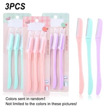 3 шт., инструмент для удаления волос, отшелушивающий макияж, триммер, многофункциональная Бритва для лица, бровей, бритва из нержавеющей стали