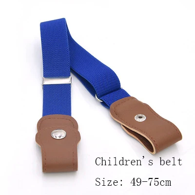 Buckle-Free Belt For Jean Pants,Dresses,No Buckle Stretch Elastic Waist Belt For Women/Men,No Bulge,No Hassle Waist Belt Child blue